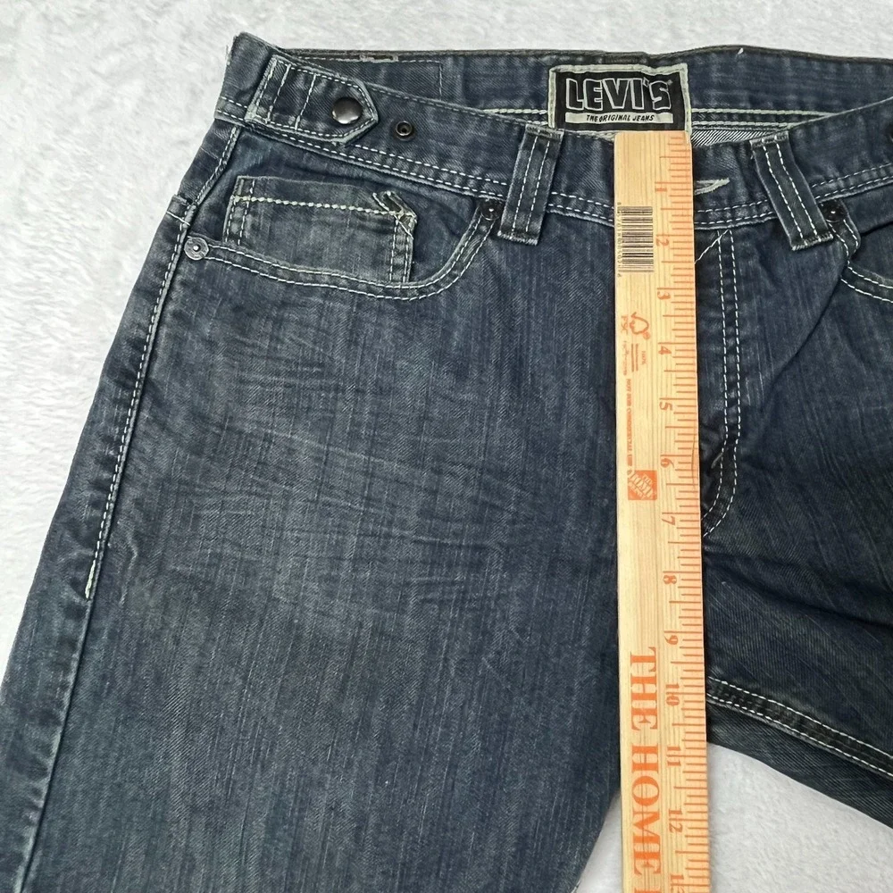 Levi's 514 Slim Straight Jeans Dark Wash Denim Mid Rise‎ Classic Zip Fly - 32X31
